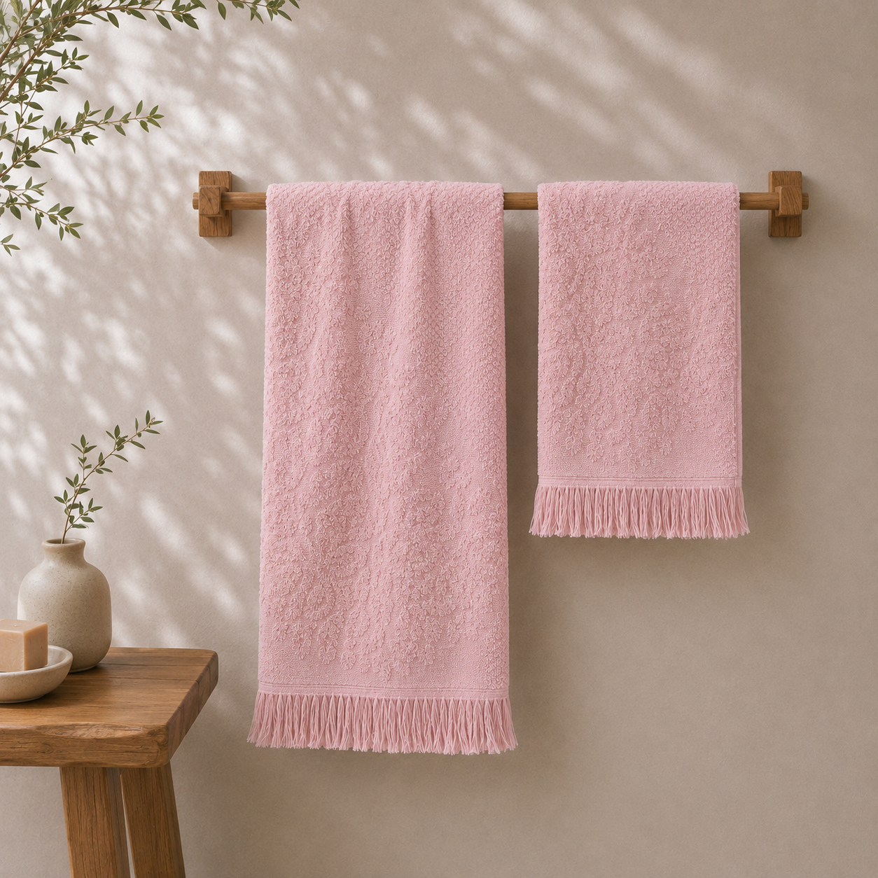 Conjunto Toalhas Kai Rosa Dreamura - conjunto de toalhas