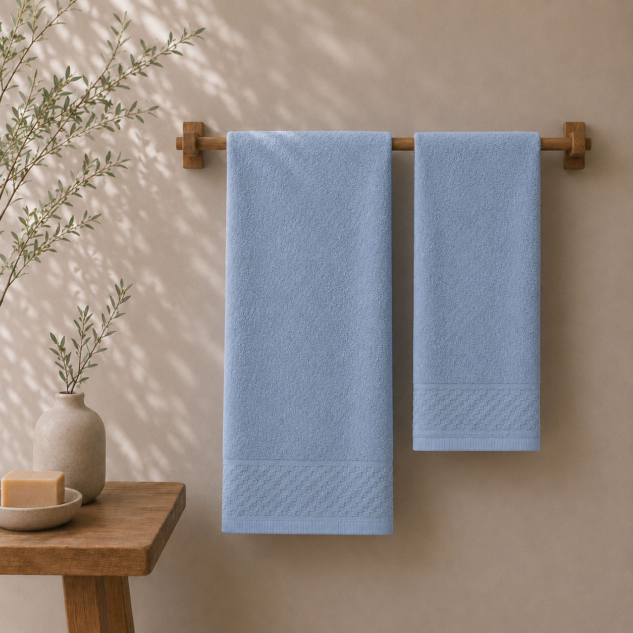 Conjunto Toalhas Nami Azul Dreamura - conjunto de toalhas