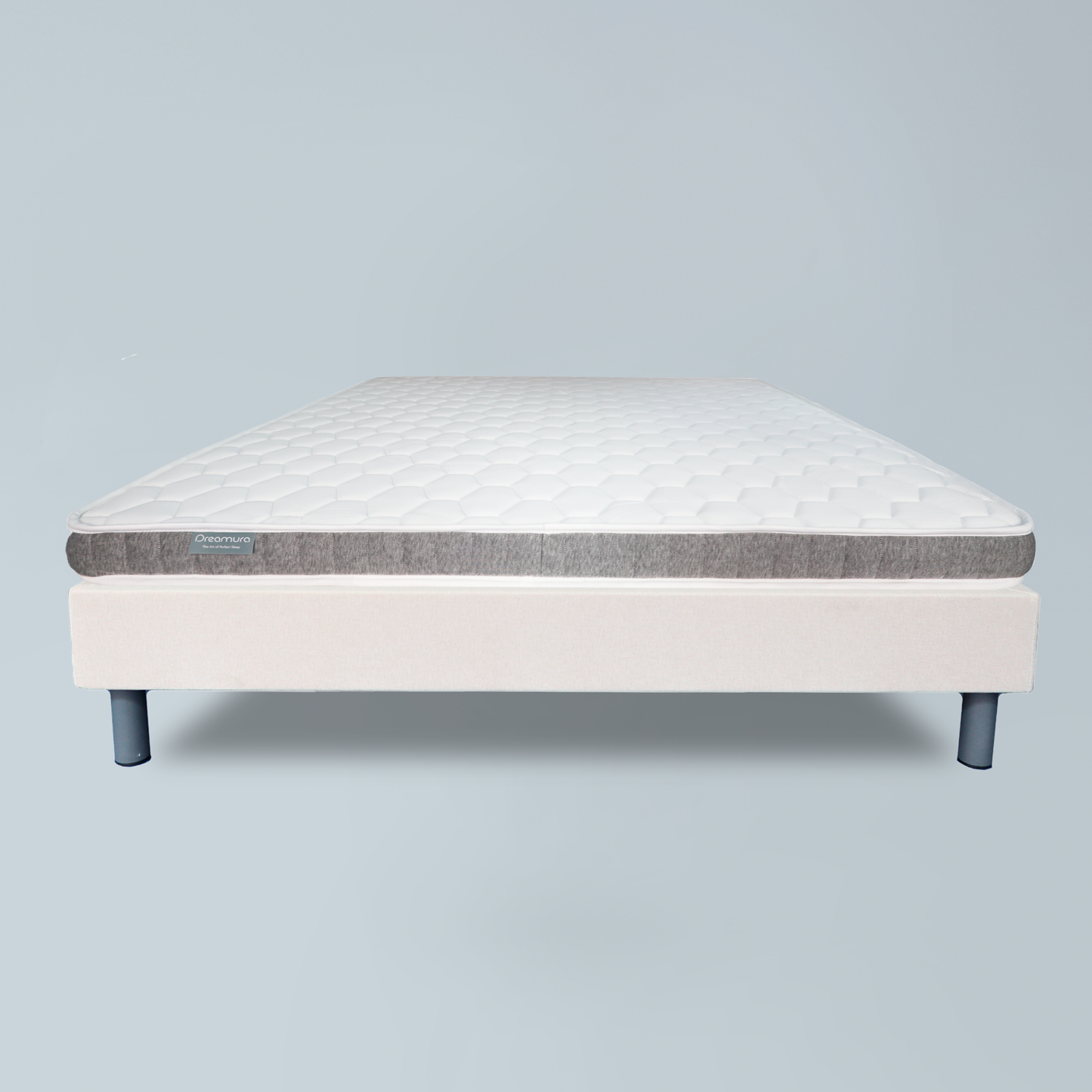 PACKAGE: Himeji White Bed Base + Hirune Mattress