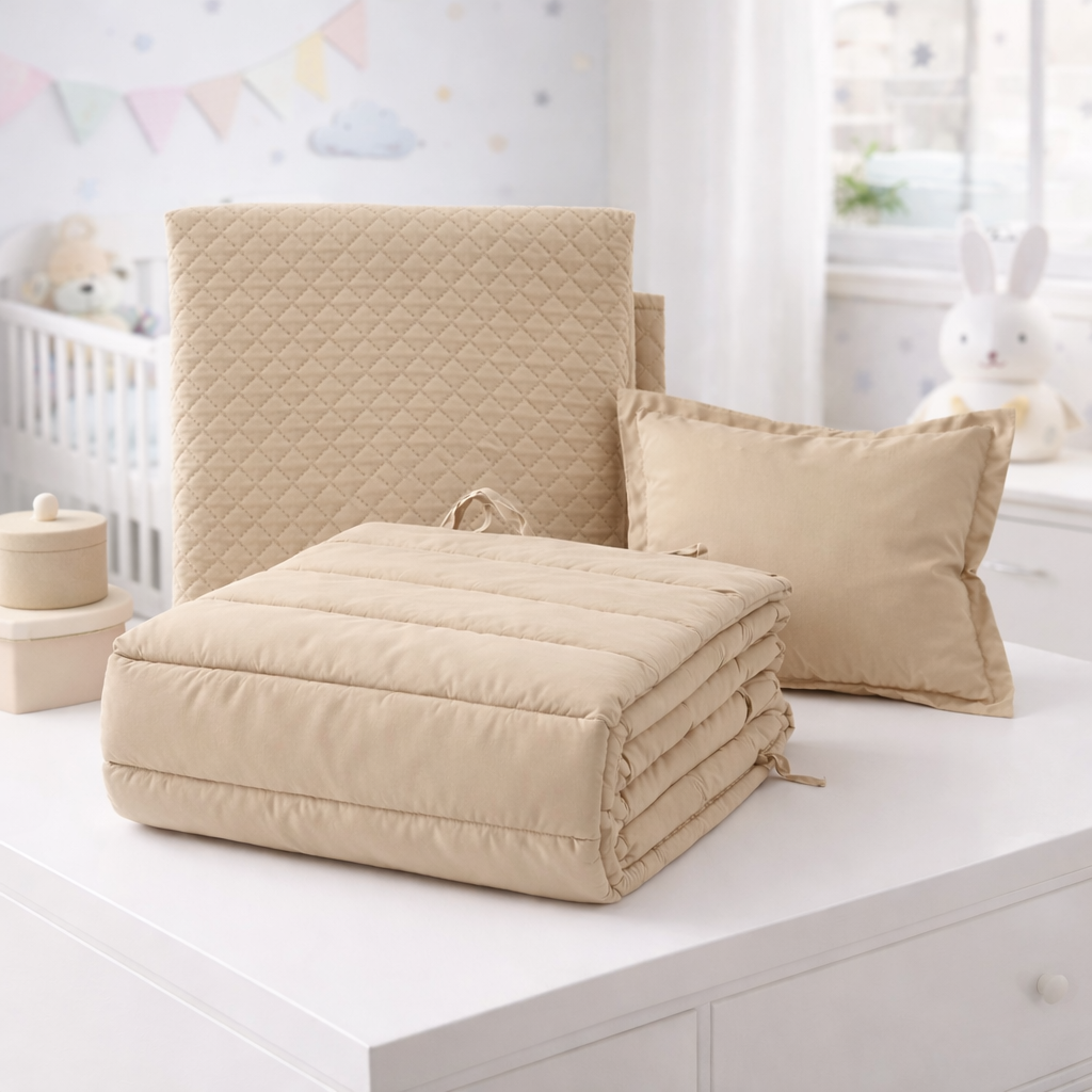 Conjunto Edredão + Resguardo + Almofada de Bebé Neru