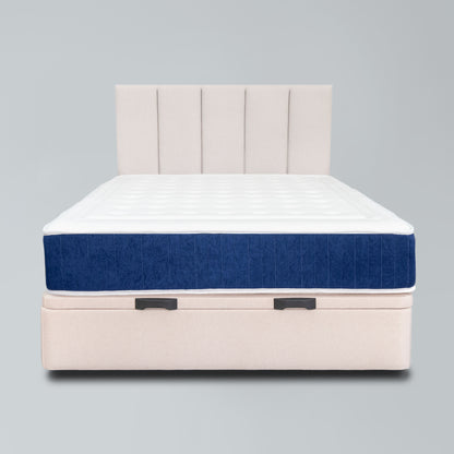 PAQUETE: Sommier Sendai Blanco + Cabecero Kyoto Blanco + Colchón Takumi