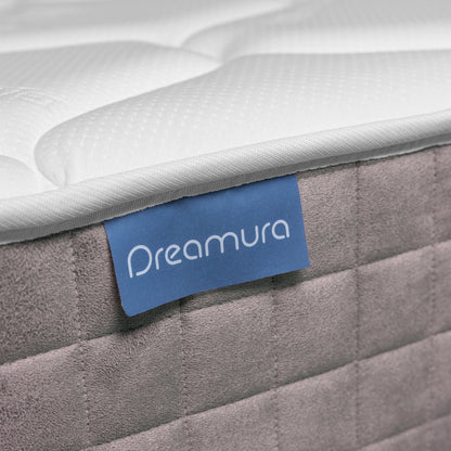 Colchão Kaizen Dreamura - detalhe das três camadas de espuma do colchão do bundle Manabi