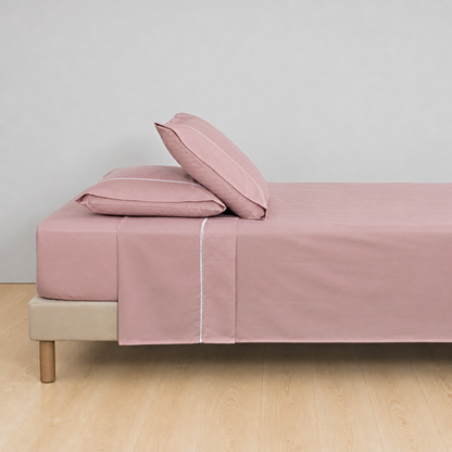 Conjunto Lençóis Bakuri Rosa Dreamura - lençol de baixo, lençol de cima e fronhas