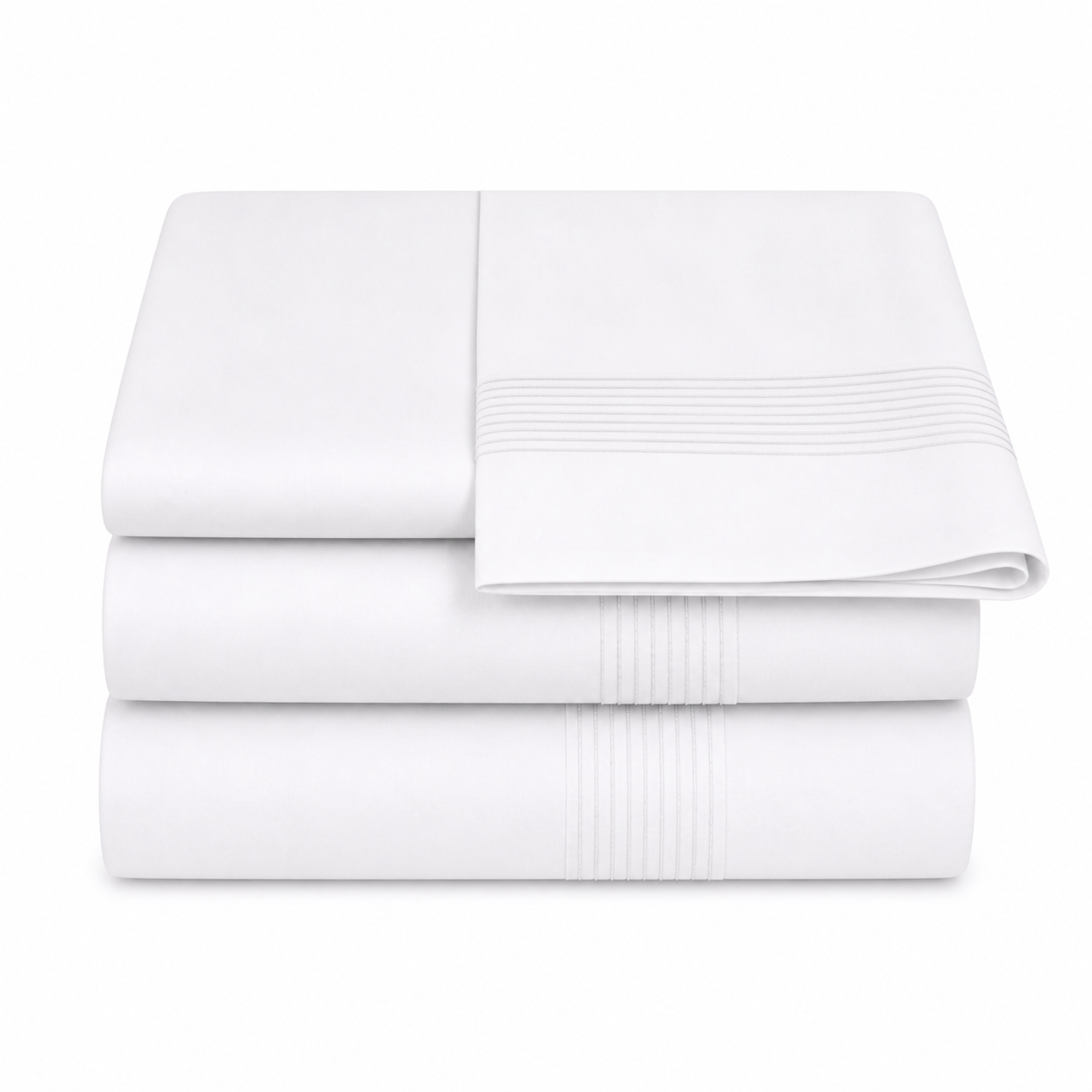 Conjunto Lençóis Kiyo Branco Dreamura - detalhe do tecido percal mate