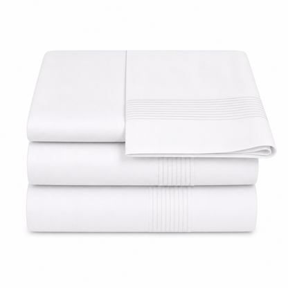 Conjunto Lençóis Kiyo Branco Dreamura - detalhe do tecido percal mate