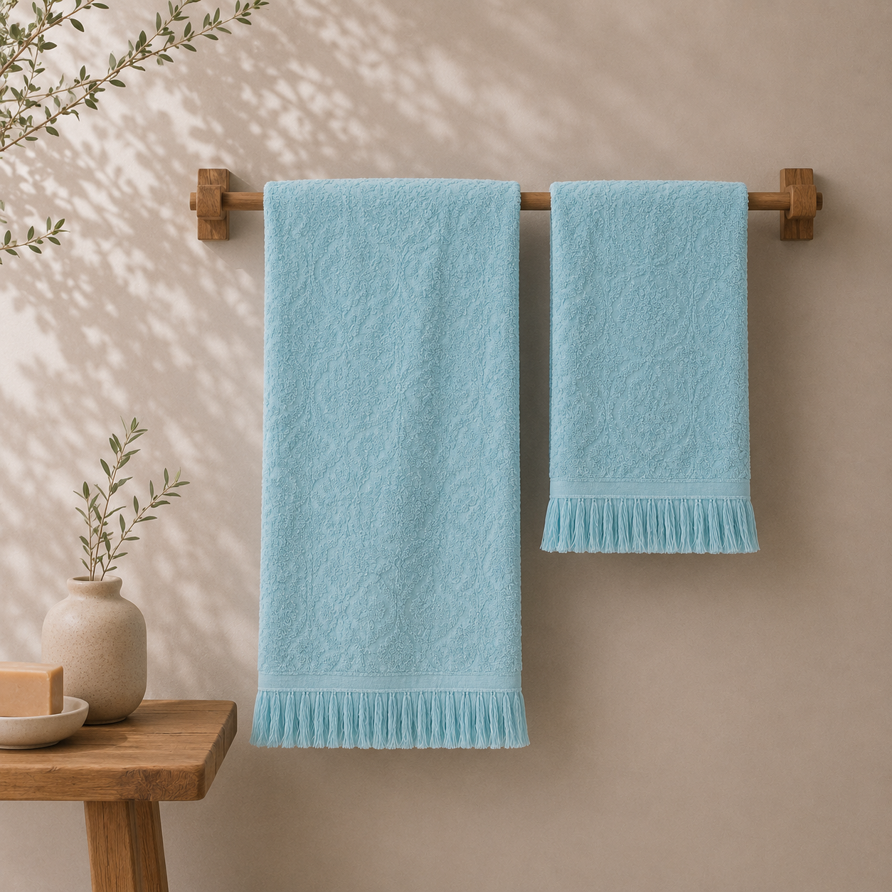 Conjunto Toalhas Kasumi Azul Dreamura - conjunto de toalhas