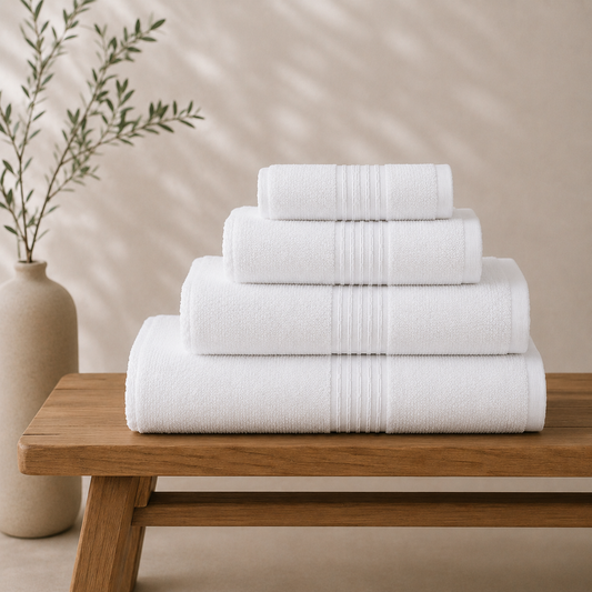 Conjunto Toalhas Kaze Branco Dreamura - toalhas em algodão 450 g/m², fabrico português