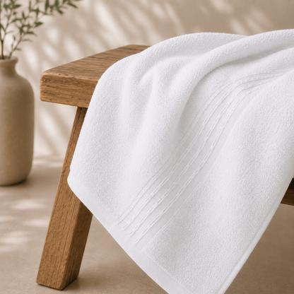 Conjunto Toalhas Kaze Branco Dreamura - detalhe da textura do algodão