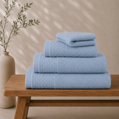 Conjunto Toalhas Nami Azul Dreamura - toalhas em algodão 450 g/m², fabrico português