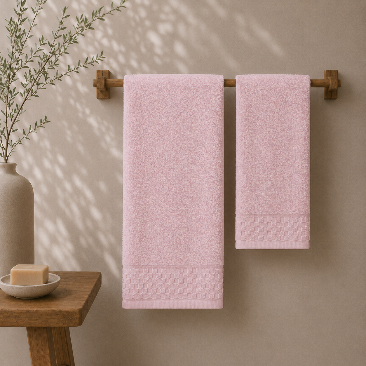 Conjunto Toalhas Nami Rosa Dreamura - conjunto de toalhas