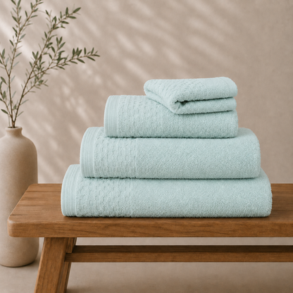 Conjunto Toalhas Nami Verde Dreamura - toalhas em algodão 450 g/m², fabrico português