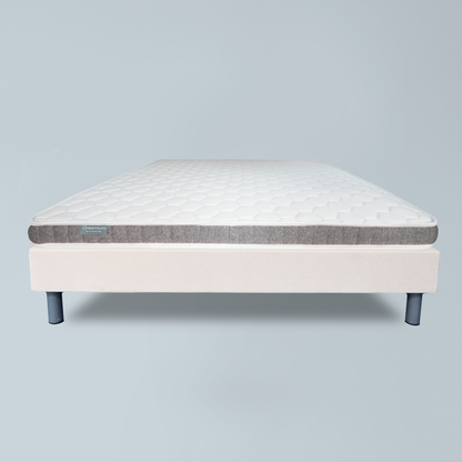 PACKAGE: Himeji White Bed Base + Hirune Mattress