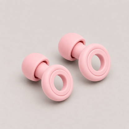 Tampões para Dormir Seijaku Dreamura - modelo rosa com caixa compacta de transporte