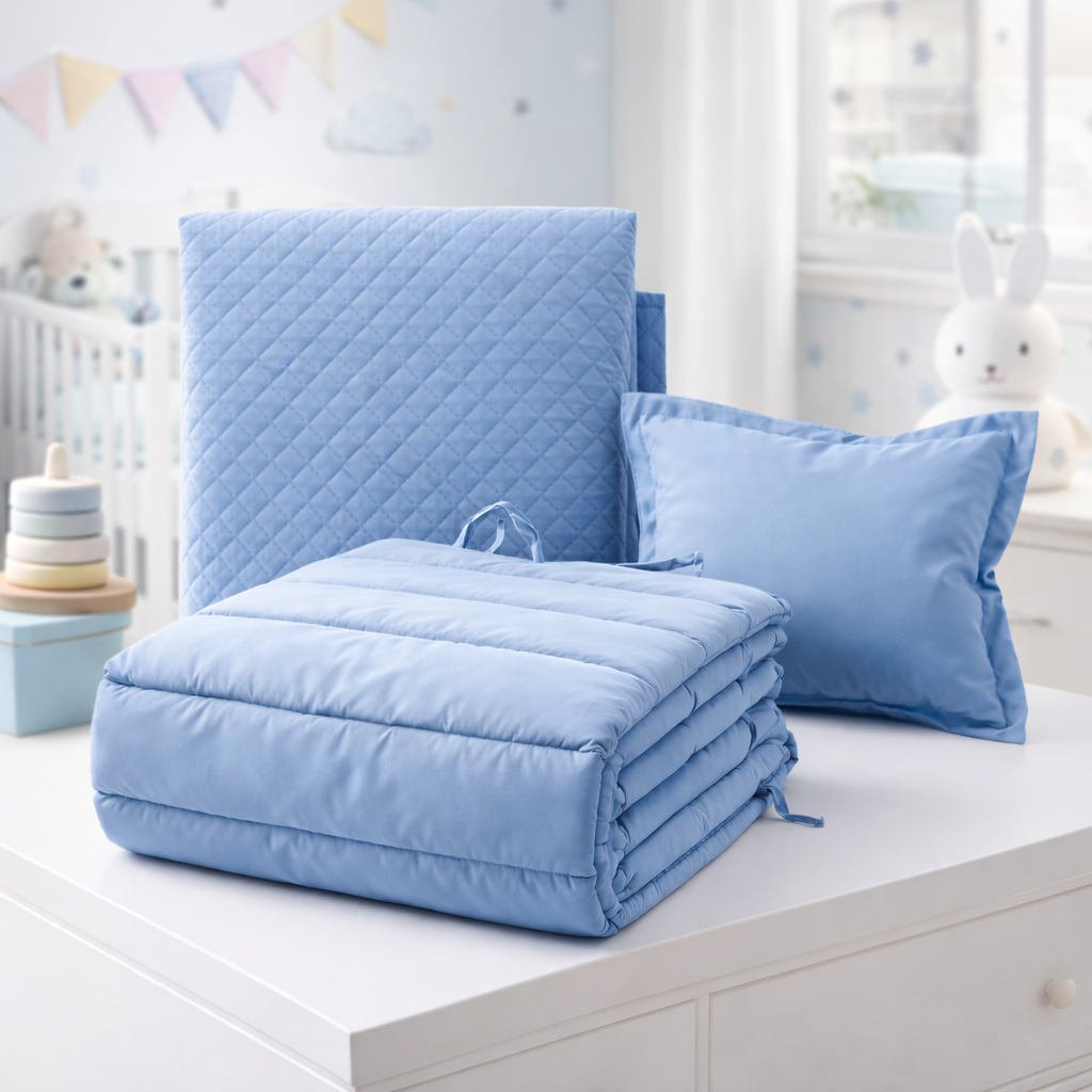 Conjunto Edredão + Resguardo + Almofada de Bebé Neru