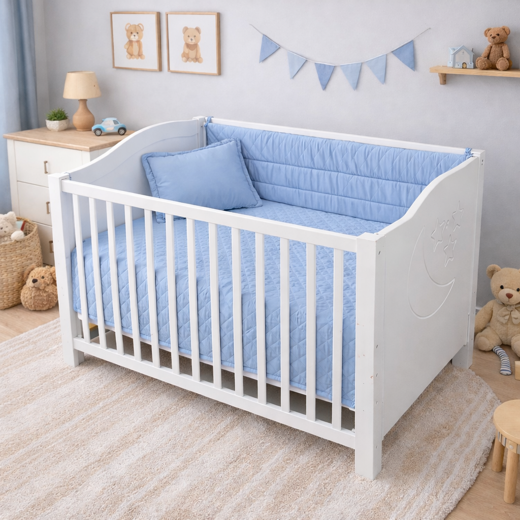 Conjunto Edredão + Resguardo + Almofada de Bebé Neru