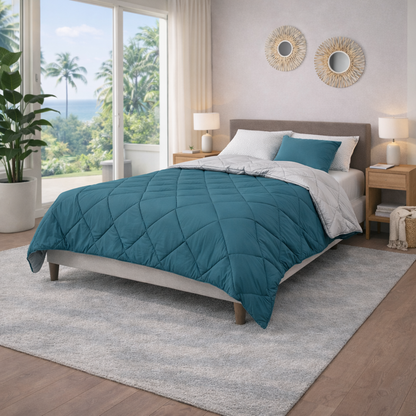 Edredão Iro Azul Petróleo