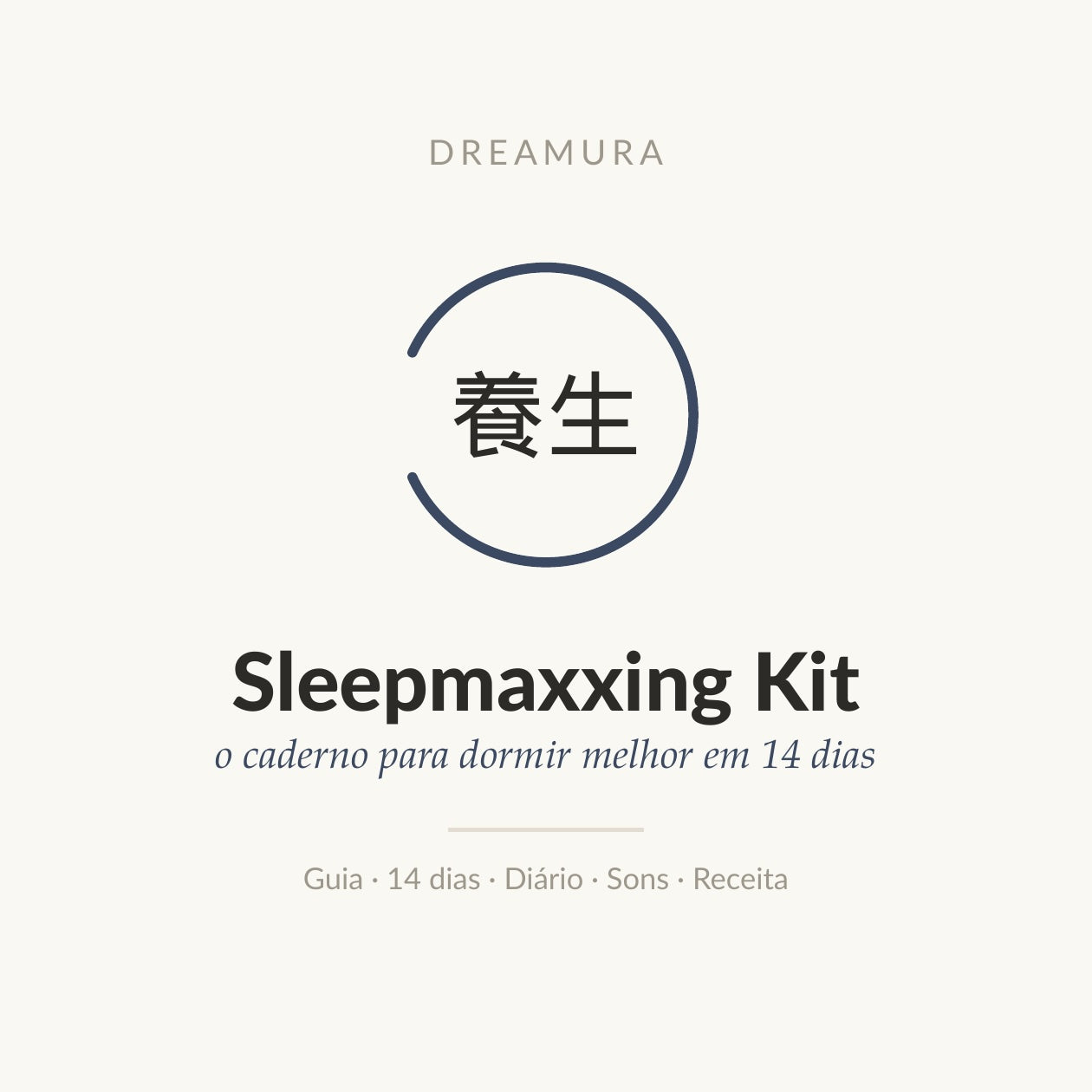 Sleepmaxxing Kit Dreamura - caderno de sono digital em PDF com protocolo de 14 dias