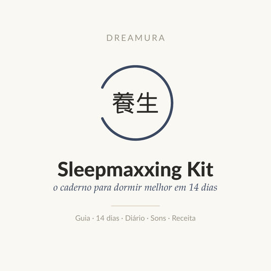Sleepmaxxing Kit Dreamura - caderno de sono digital em PDF com protocolo de 14 dias